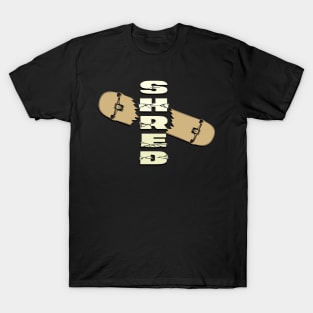 Shred Skateboarder Slogan T-Shirt